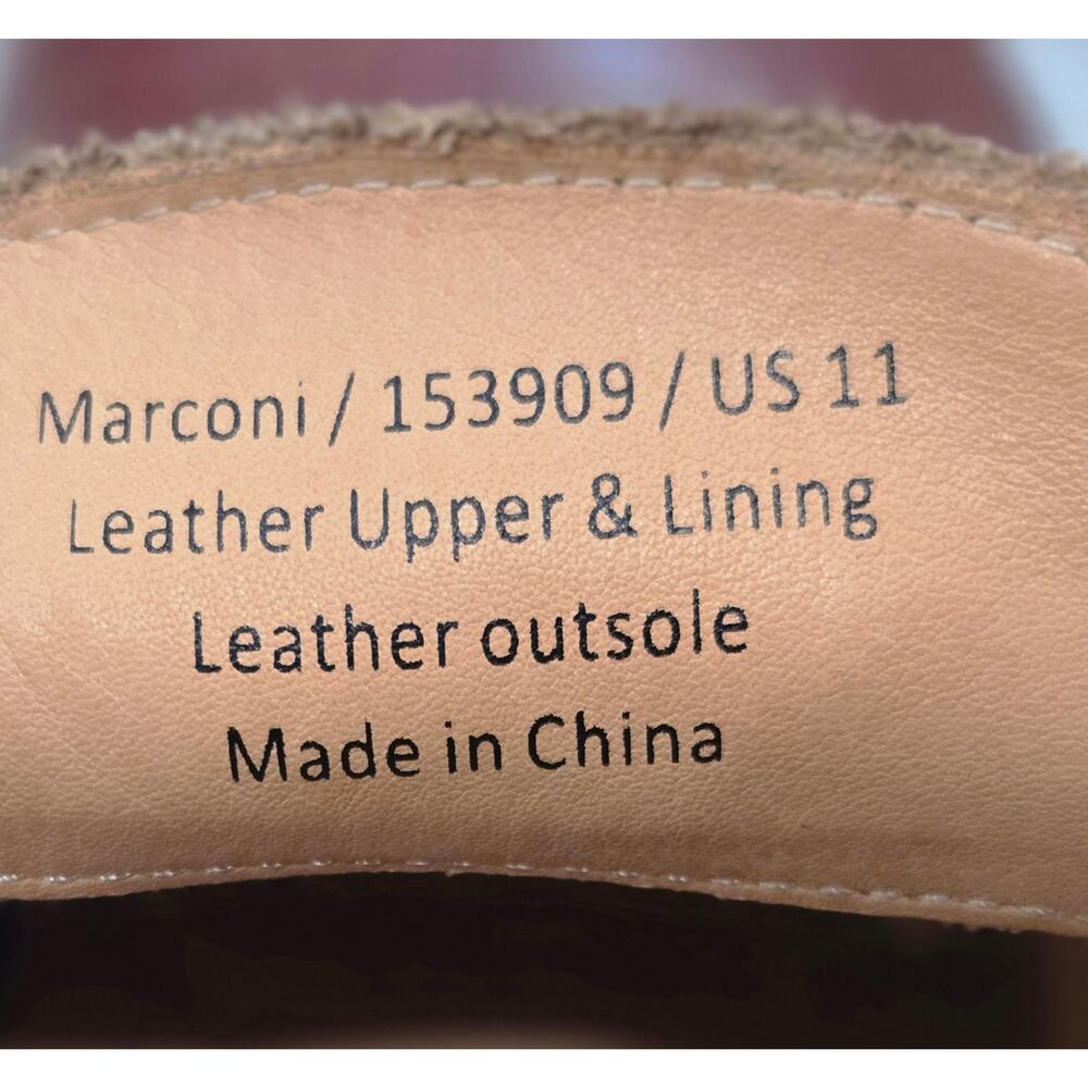 Curatore Vero Cuoio Men's Leather Chukka Boots Color: Cognac Brown Size:11 - Picture 6 of 6